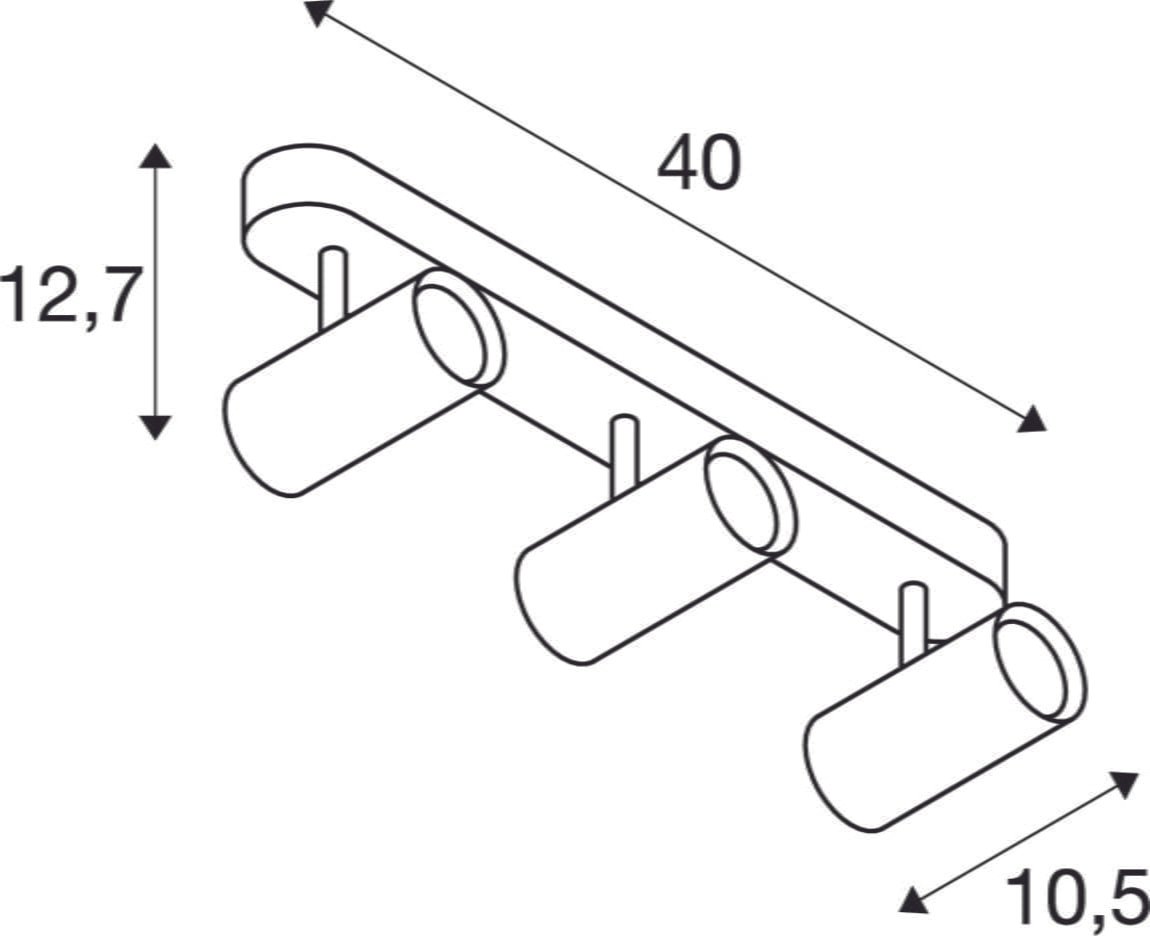 NOBLO,  LED Wand-Deckenaufbauleuchte, 2700K schwarz 5