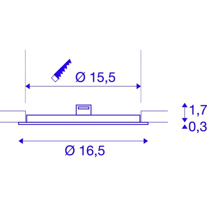 SENSER 18,  LED Deckeneinbauleuchte rund weiß 3000K 880 lm 4