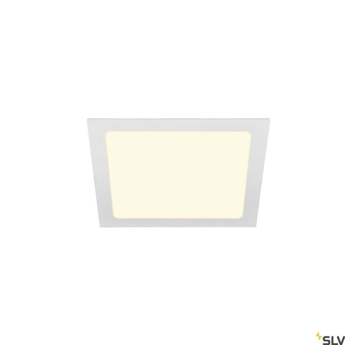SENSER 24,  LED Deckeneinbauleuchte eckig weiß 3000K 1100lm