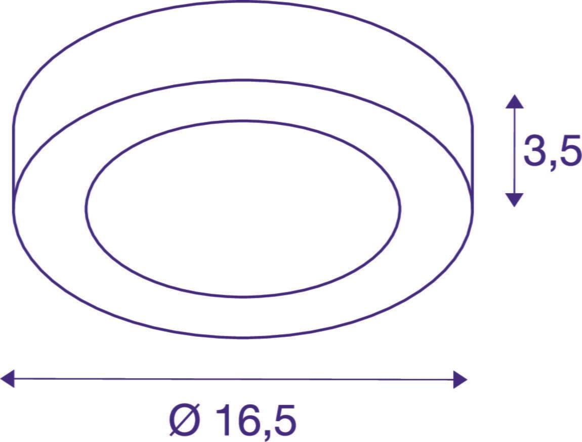 SENSER 18,  LED Wand- und Deckenleuchte rund weiß 3000K 4