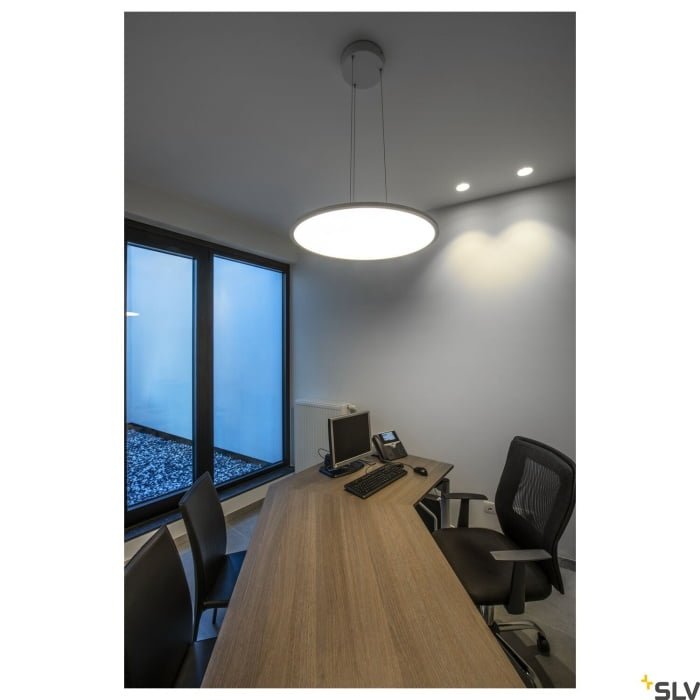 PANEL 60 DALI,  LED Pendelleuchten rund grau 4000K 3