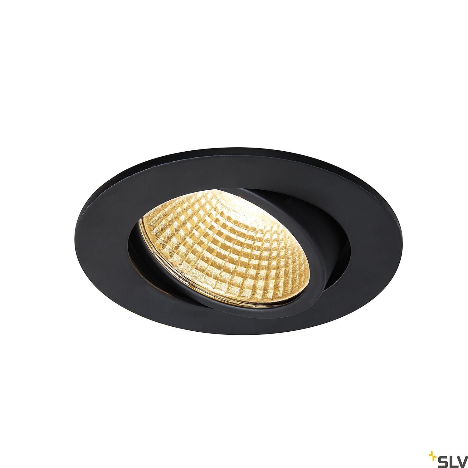 NEW TRIA 68 I CS,  LED Deckeneinbauleuchte schwarz rund 2700K 38° inkl. Treiber Clipfedern