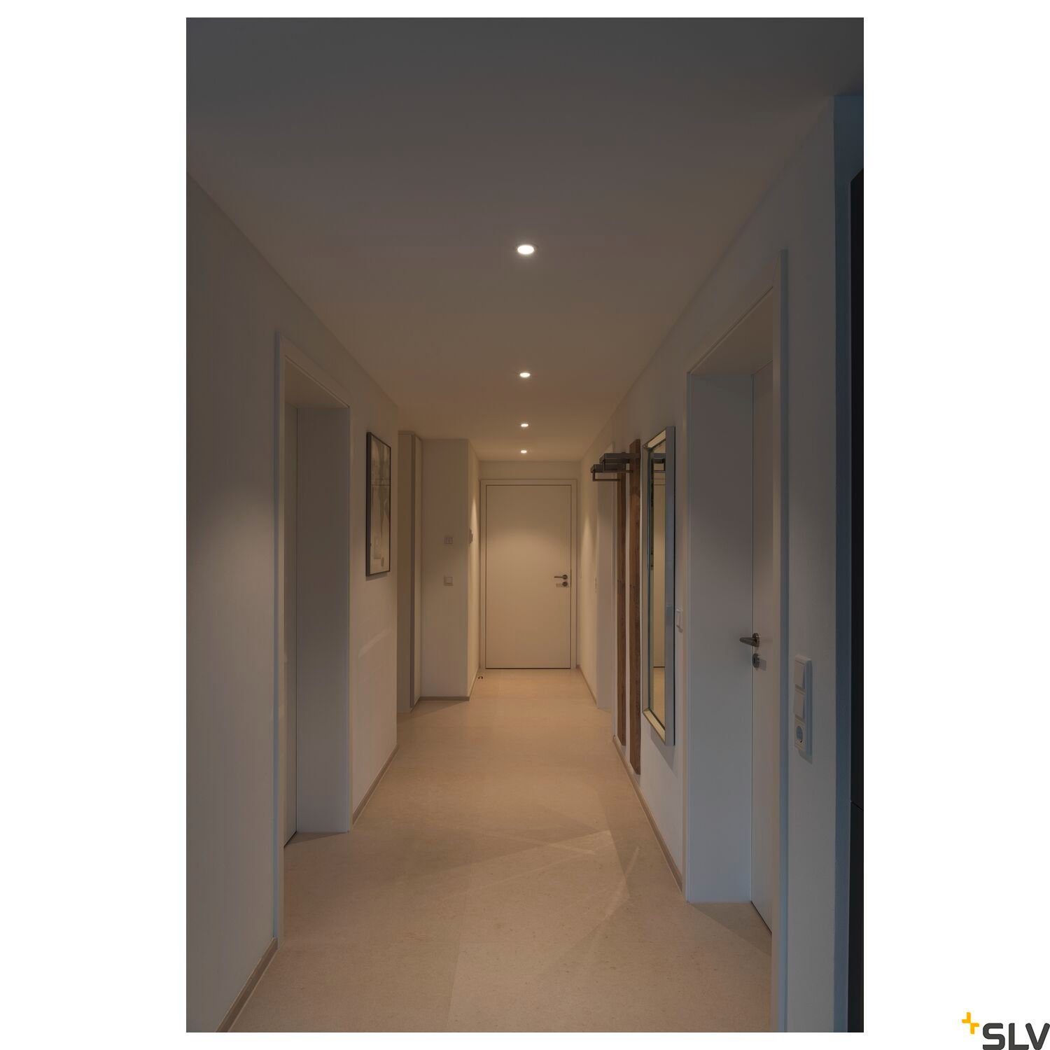 NEW TRIA 68,  LED Deckeneinbauleuchte weiß rund 2700K 38° inkl. Treiber Clipfedern Clipfedern 4