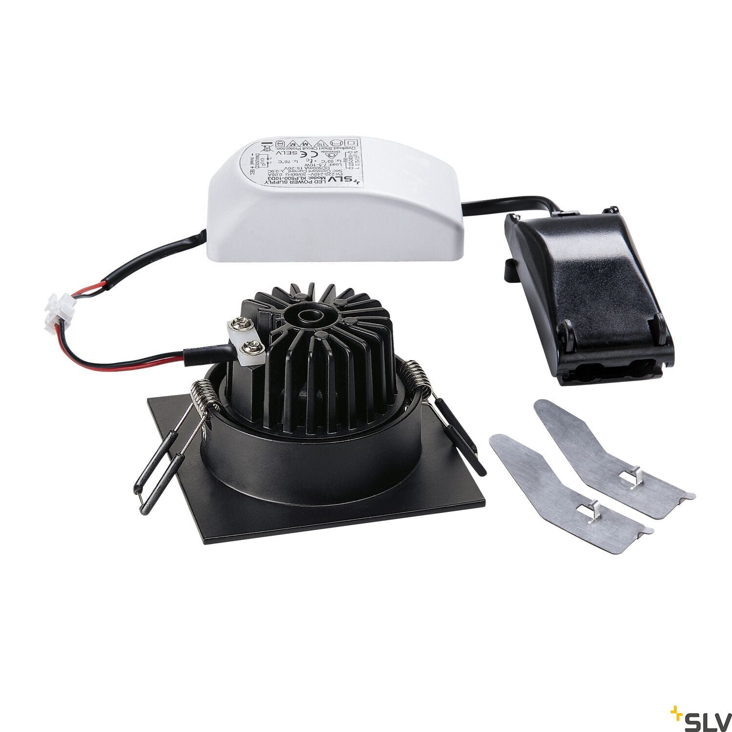 NEW TRIA 68,  LED Deckeneinbauleuchte schwarz 2700K eckig 2
