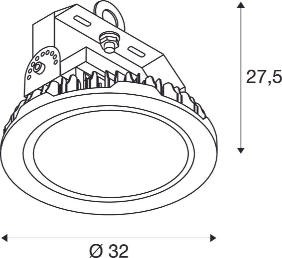 PARA FLAC DALI,  LED Pendelleuchte schwarz 4000K 7
