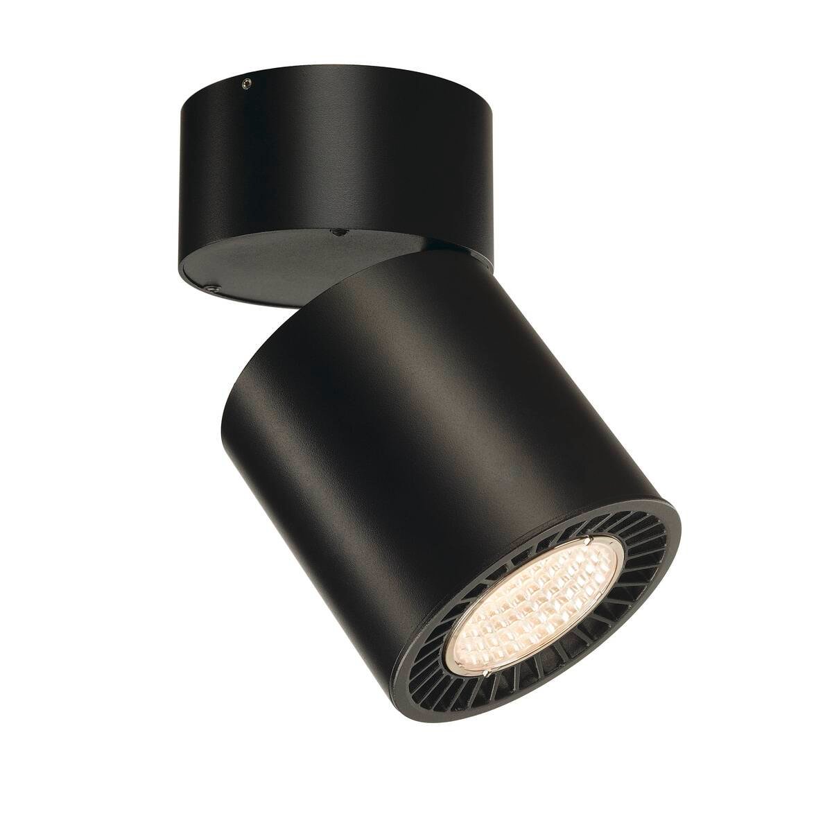 SUPROS CL, Indoor LED Deckenaufbauleuchte, rund, schwarz, 3000K, 60° Reflektor, CRI90, 3380lm