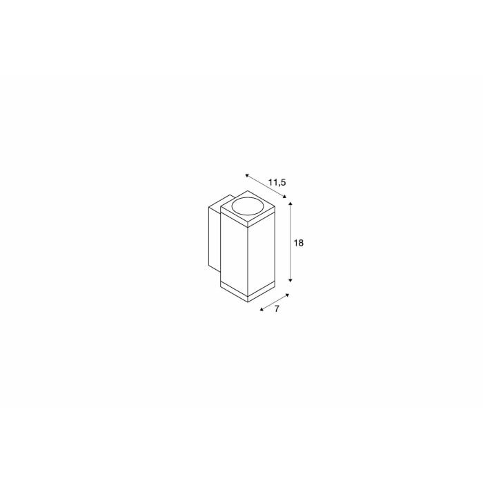 ENOLA SQUARE UP/DOWN S,  LED Wandaufbauleuchte anthrazit 4