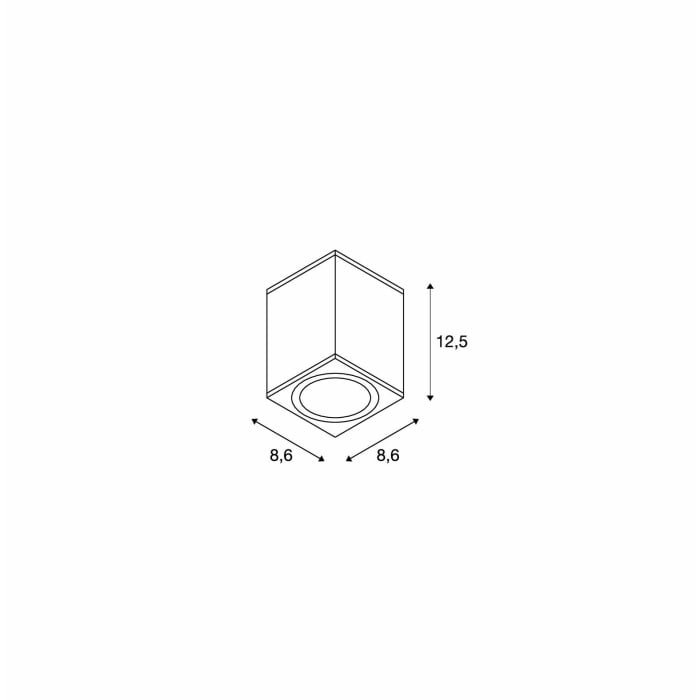 ENOLA SQUARE S,  LED Deckenaufbauleuchte anthrazit 4