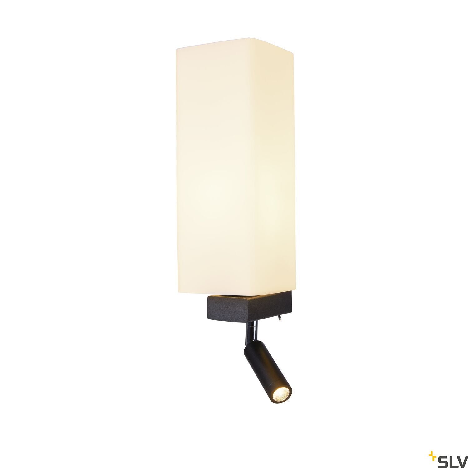 QUADRASS SPOT,  Wandaufbauleuchte mit LED Spot und E27 Fassung, schwarz 2