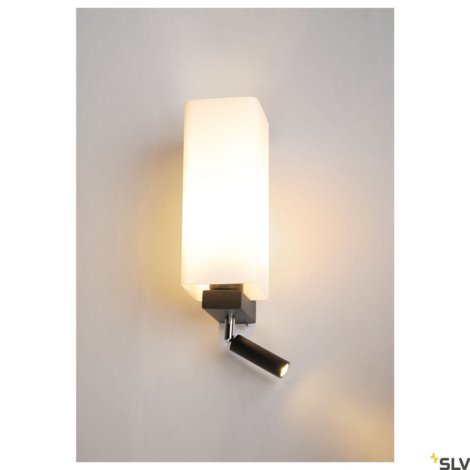 QUADRASS SPOT,  Wandaufbauleuchte mit LED Spot und E27 Fassung, schwarz 5