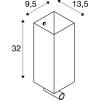 QUADRASS SPOT,  Wandaufbauleuchte mit LED Spot und E27 Fassung, schwarz 12