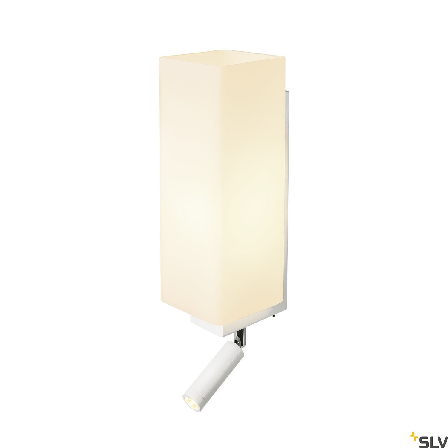 QUADRASS SPOT,  Wandaufbauleuchte mit LED Spot und E27 Fassung, weiß 3