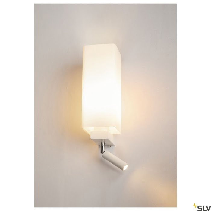 QUADRASS SPOT,  Wandaufbauleuchte mit LED Spot und E27 Fassung, weiß 5