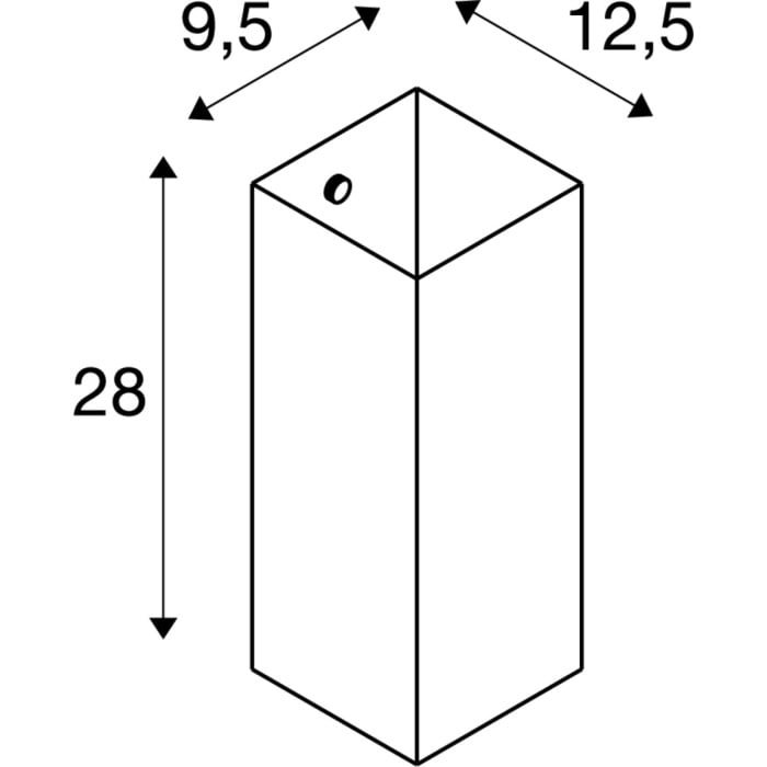 QUADRASS,  Wandaufbauleuchte, E27, schwarz 7
