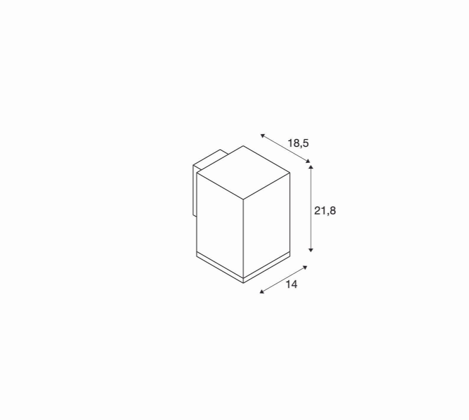 ENOLA SQUARE L, single  LED Wandaufbauleuchte anthrazit CCT 3000/4000K 4