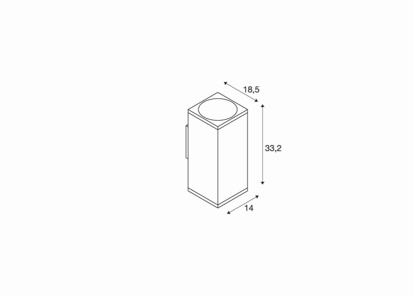 ENOLA SQUARE UP/DOWN L,  LED Wandaufbauleuchte anthrazit CCT 3000/4000K 4