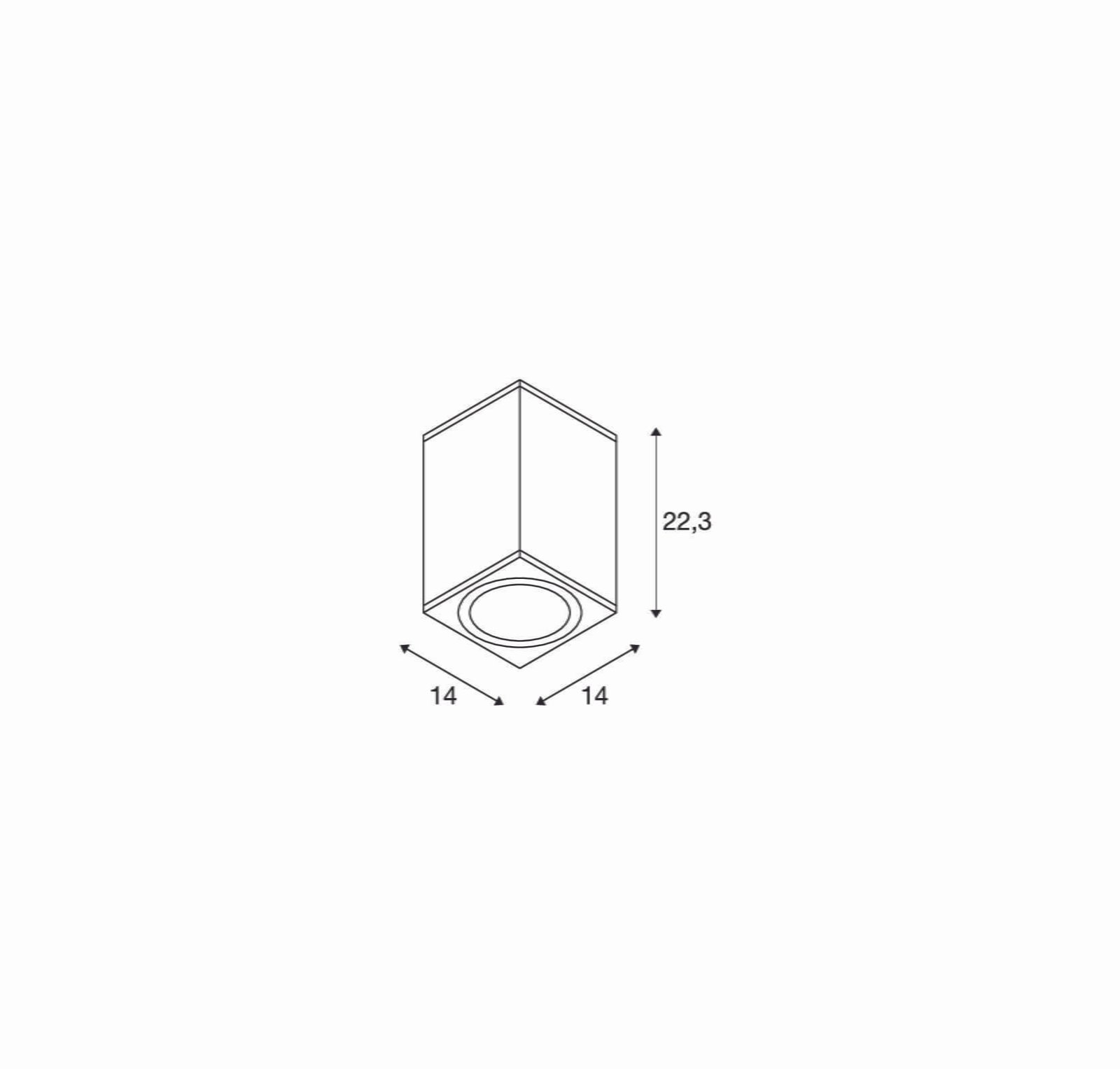 ENOLA SQUARE L  LED Deckenaufbauleuchte anthrazit CCT 3000/4000K 4