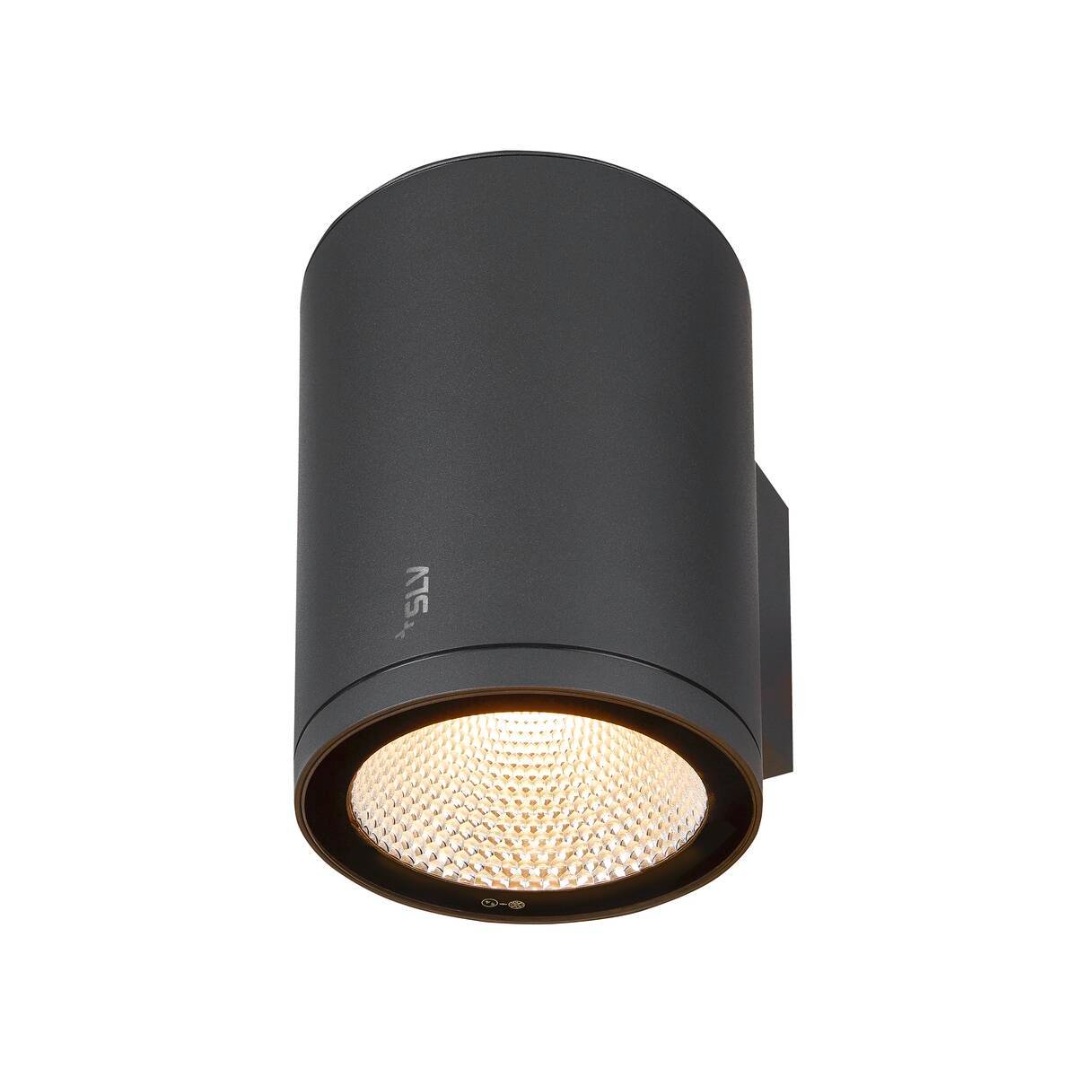 ENOLA ROUND L, single  LED Wandaufbauleuchte anthrazit CCT 3000/4000K 2