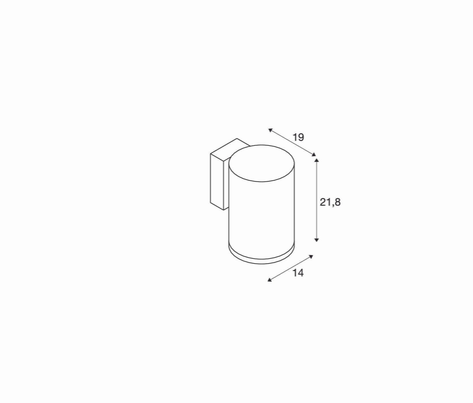 ENOLA ROUND L, single  LED Wandaufbauleuchte anthrazit CCT 3000/4000K 4
