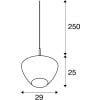 PANTILO CONVEX 29,  Pendelleuchte E27 chrom 14