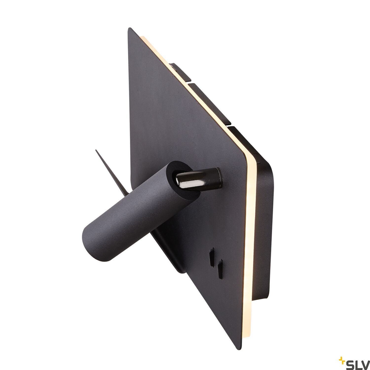 SOMNILA SPOT,  LED Wandaufbauleuchte 3000K schwarz Version links inkl. USB Anschluss 3