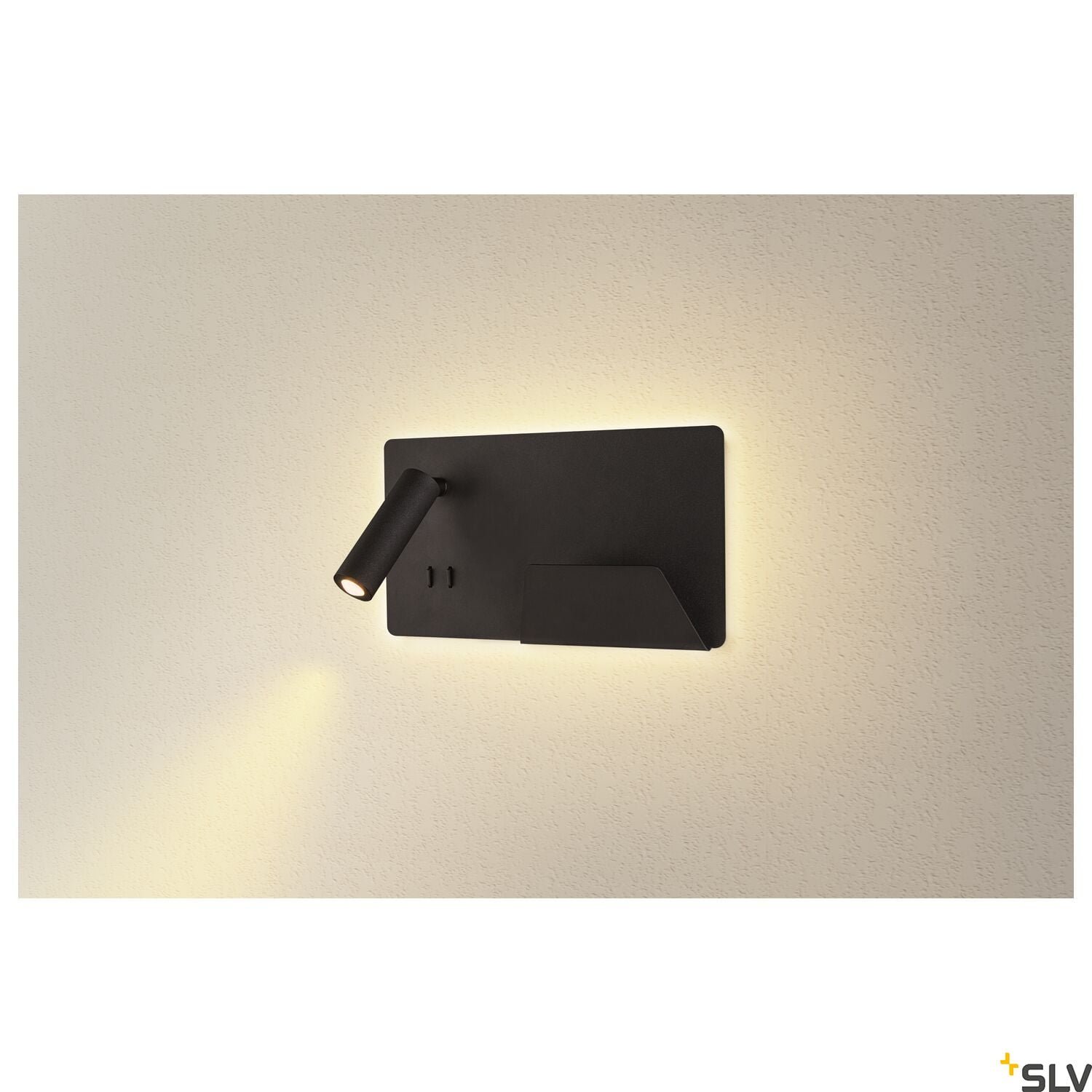 SOMNILA SPOT,  LED Wandaufbauleuchte 3000K schwarz Version rechts inkl. USB Anschluss 6