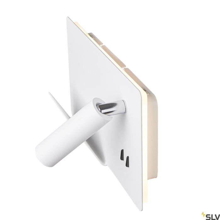 SOMNILA SPOT,  LED Wandaufbauleuchte 3000K weiß Version links inkl.USB Anschluss 3
