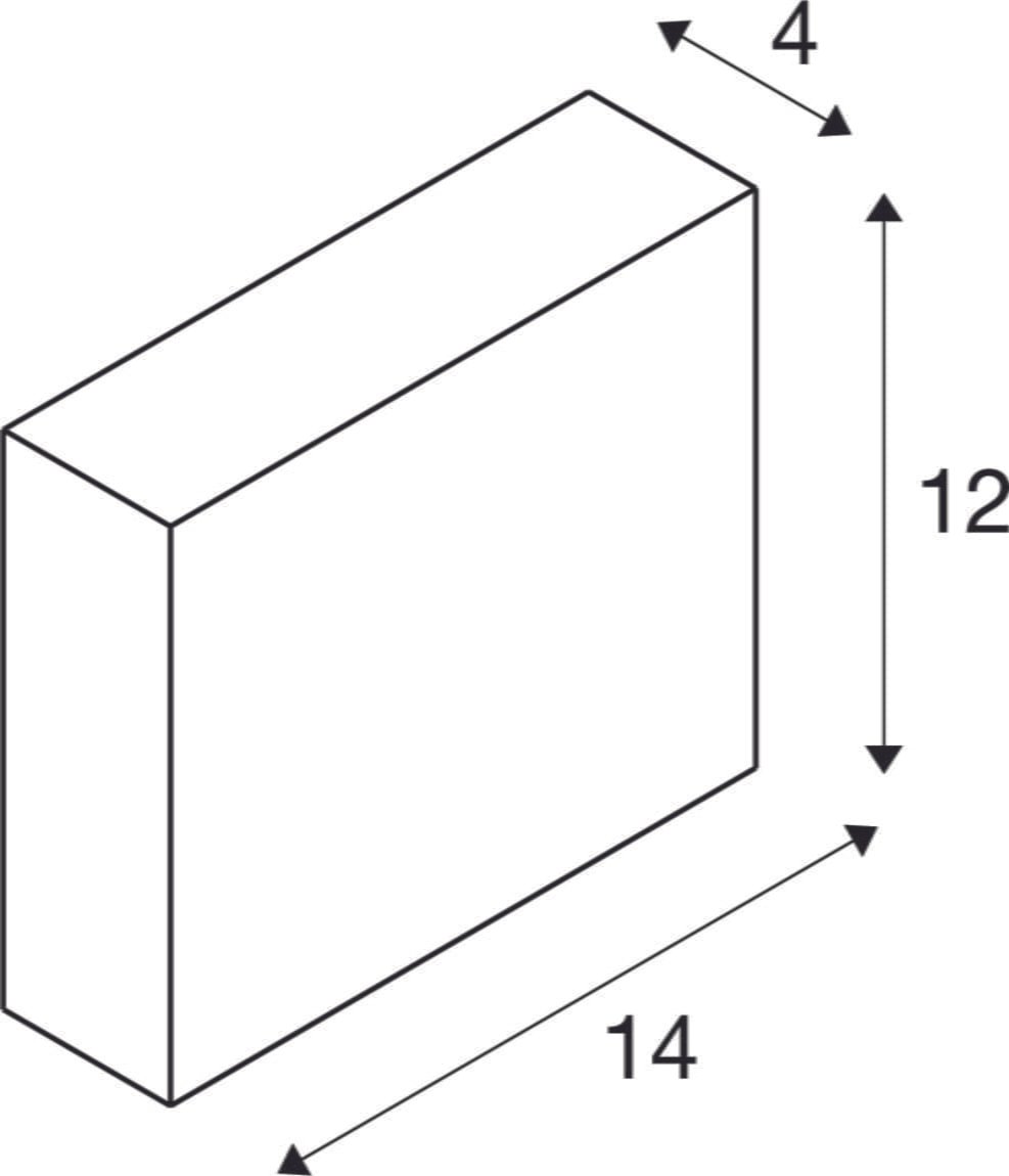 QUAD FRAME 14,  LED Wandaufbauleuchte weiß CCT switch 2700/3000K 7