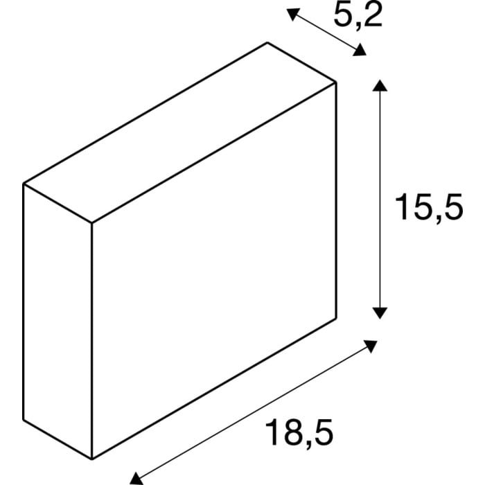 QUAD FRAME 19,  LED Wandaufbauleuchte TRIAC weiß CCT switch 2700/3000K 7
