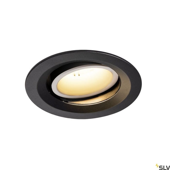 NUMINOS® MOVE DL M,  LED Deckeneinbauleuchte schwarz/weiß 2700K 40° dreh- und schwenkbar