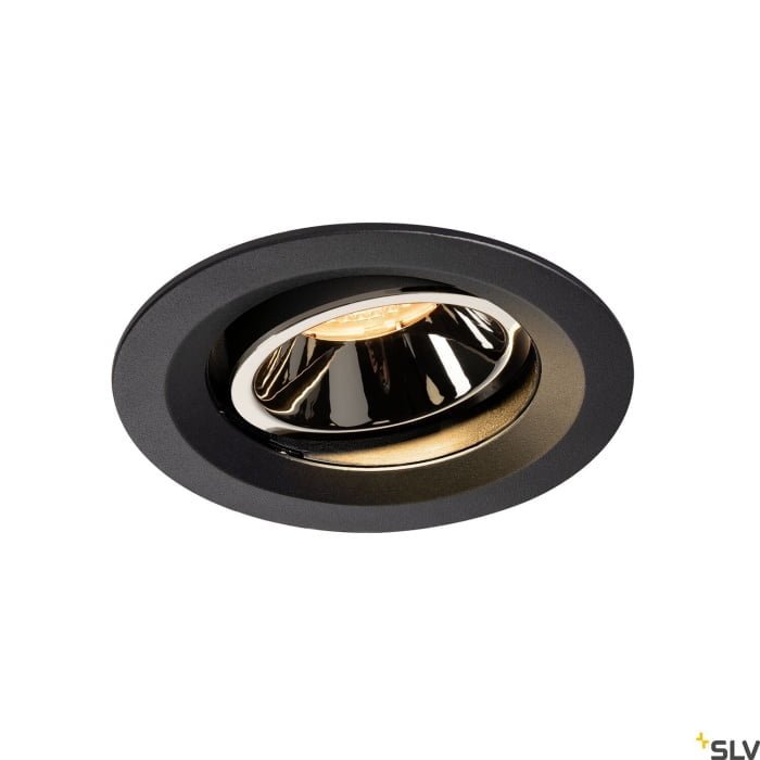 NUMINOS® MOVE DL M,  LED Deckeneinbauleuchte schwarz/chrom 2700K 40° dreh- und schwenkbar