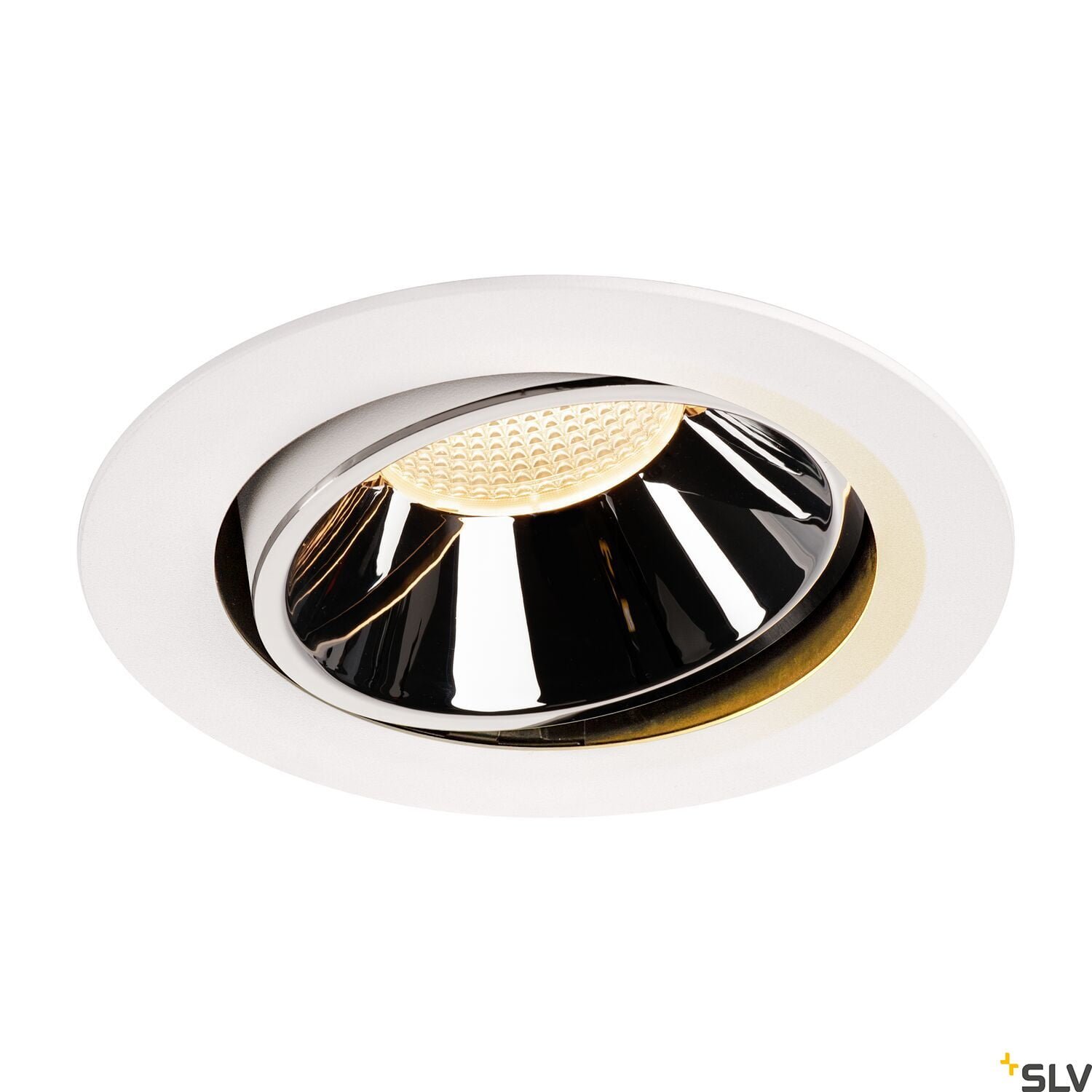 NUMINOS® MOVE DL XL,  LED Deckeneinbauleuchte weiß/chrom 2700K 40° dreh- und schwenkbar