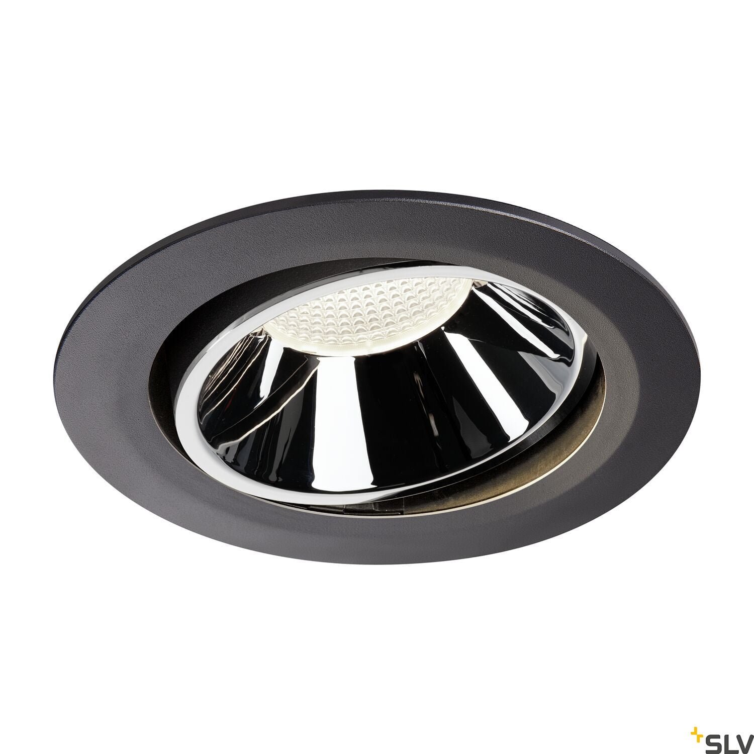NUMINOS® MOVE DL XL,  LED Deckeneinbauleuchte schwarz/chrom 4000K 40° dreh- und schwenkbar