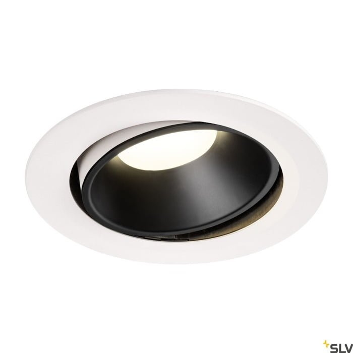 NUMINOS® MOVE DL XL,  LED Deckeneinbauleuchte weiß/schwarz 4000K 40° dreh- und schwenkbar