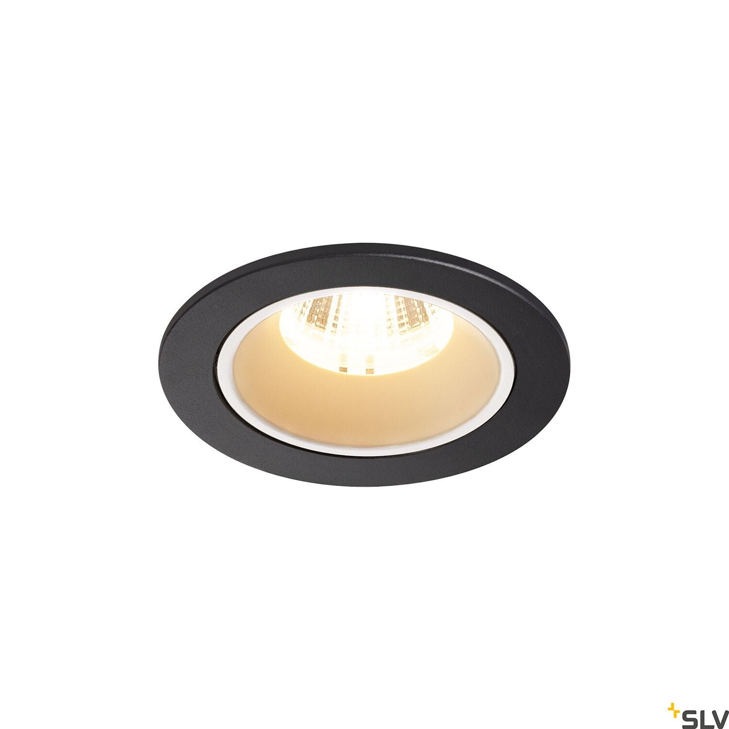 NUMINOS® DL S,  LED Deckeneinbauleuchte schwarz/weiß 2700K 40° inkl. Blattfedern