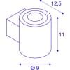 OCULUS UP/DOWN,  LED Wandaufbauleuchte schwarz 2000-3000K 14