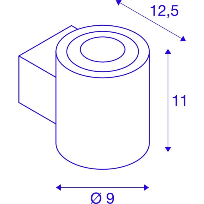 OCULUS UP/DOWN,  LED Wandaufbauleuchte schwarz 2000-3000K 7