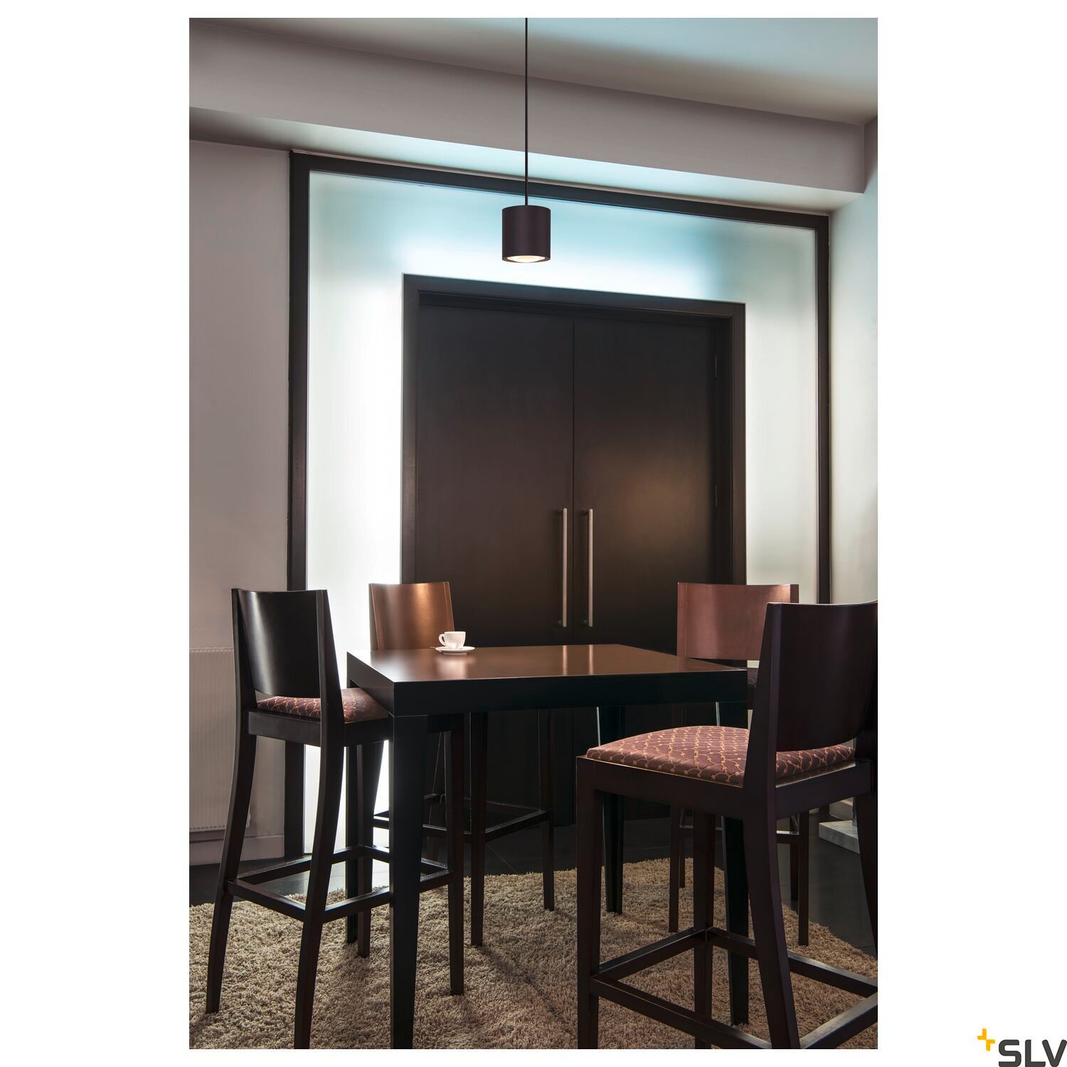 OCULUS,  LED Pendelleuchte single schwarz DIM-TO-WARM 2000-3000K 4