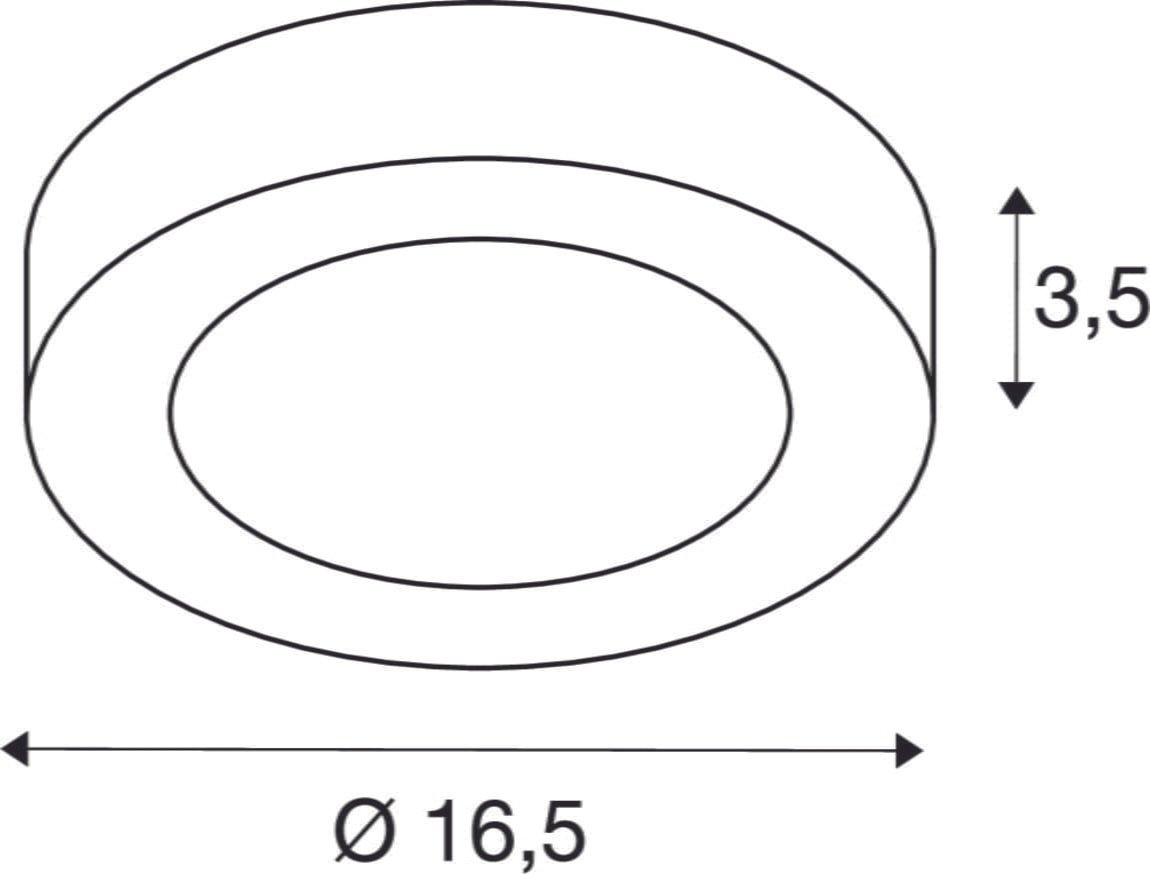 SENSER 18,  LED Wand- und Deckenaufbauleuchte rund weiß 4000K 4