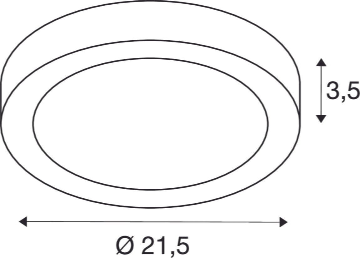 SENSER 24,  LED Wand- und Deckenaufbauleuchte rund weiß 4000K 4