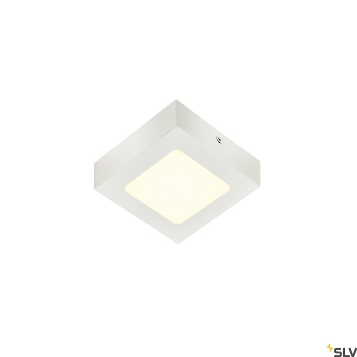 SENSER 12,  LED Wand- und Deckenaufbauleuchte eckig weiß 4000K