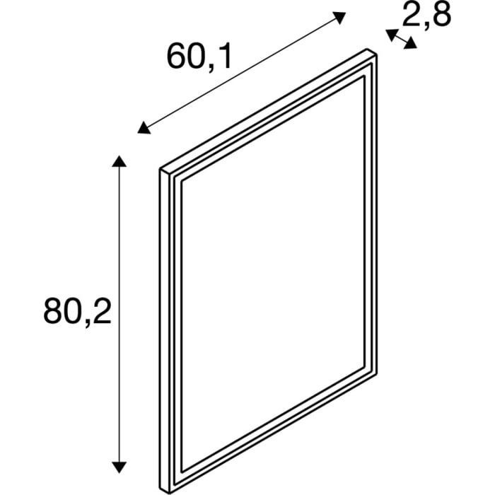 TRUKKO,  LED Wandaufbauleuchte eckig defog alu 6