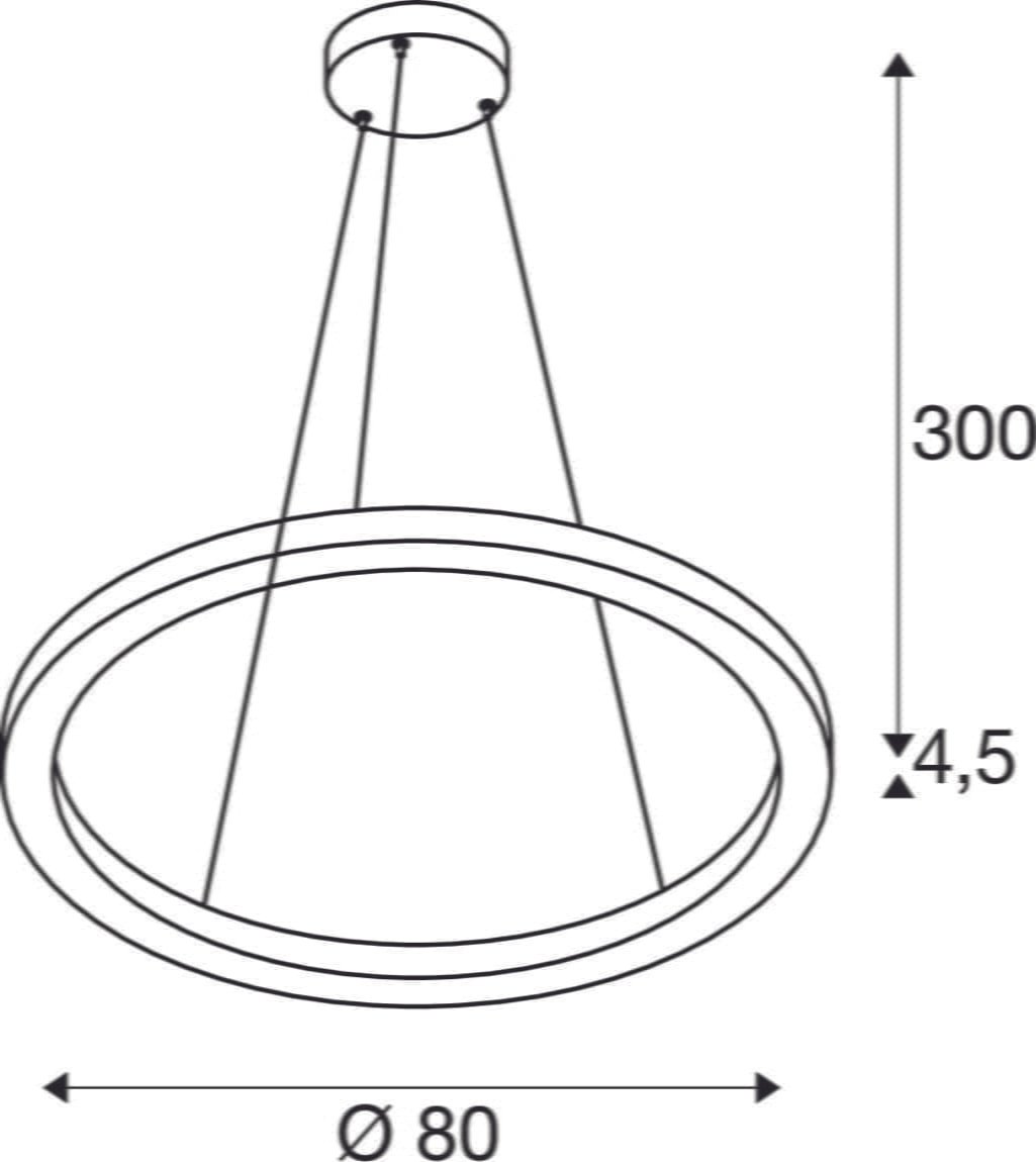 ONE 80 PD DALI UP/DOWN,  LED Pendelleuchte weiß CCT switch 3000/4000K 6