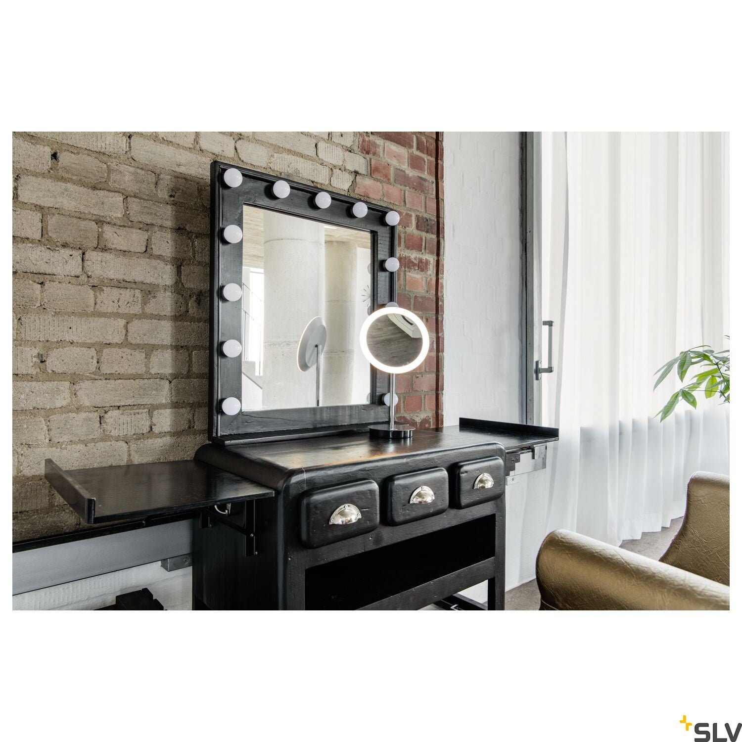 MAGANDA,  LED Tischleuchte chrom CCT switch 2700/3000/4000K 6