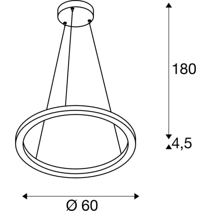 ONE 60, Pendelleuchte messing 24W 2700/3000K 130° 5