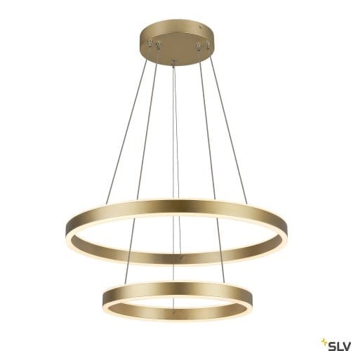 ONE DOUBLE, Pendelleuchte messing 35W 2