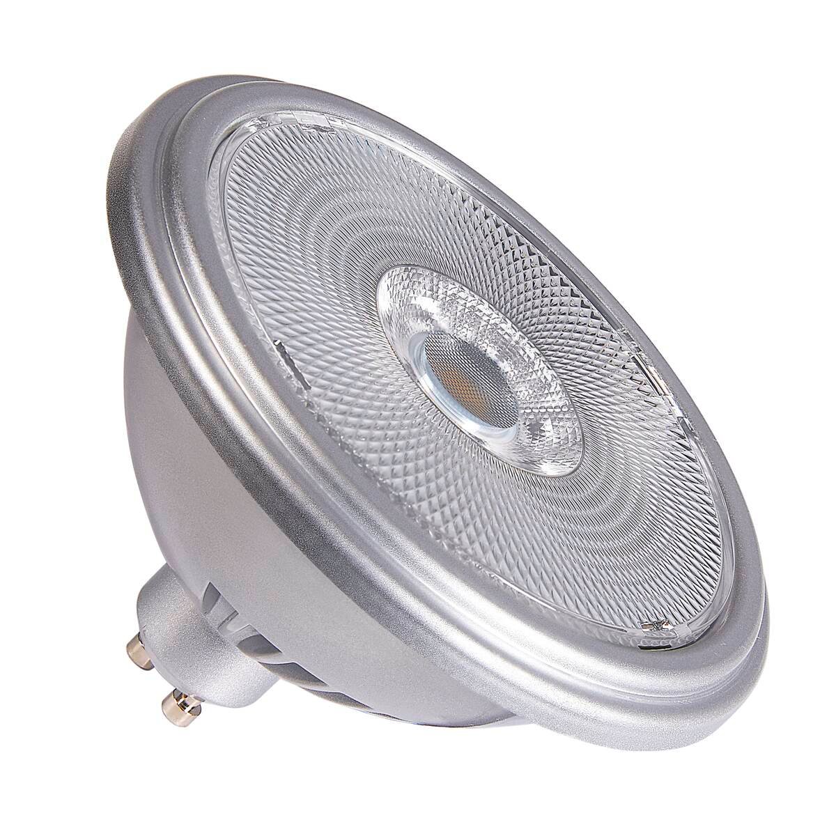 QPAR111 GU10, LED Leuchtmittel silber 12,5W 2700K CRI90 30°