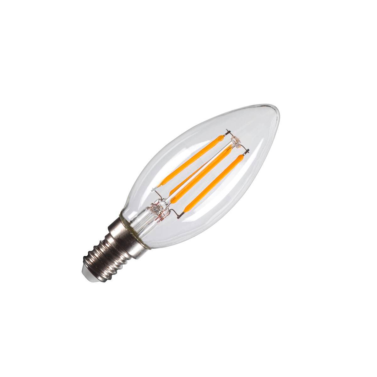 C35 E14, LED Leuchtmittel transparent 4,2W 2700K CRI90 320°