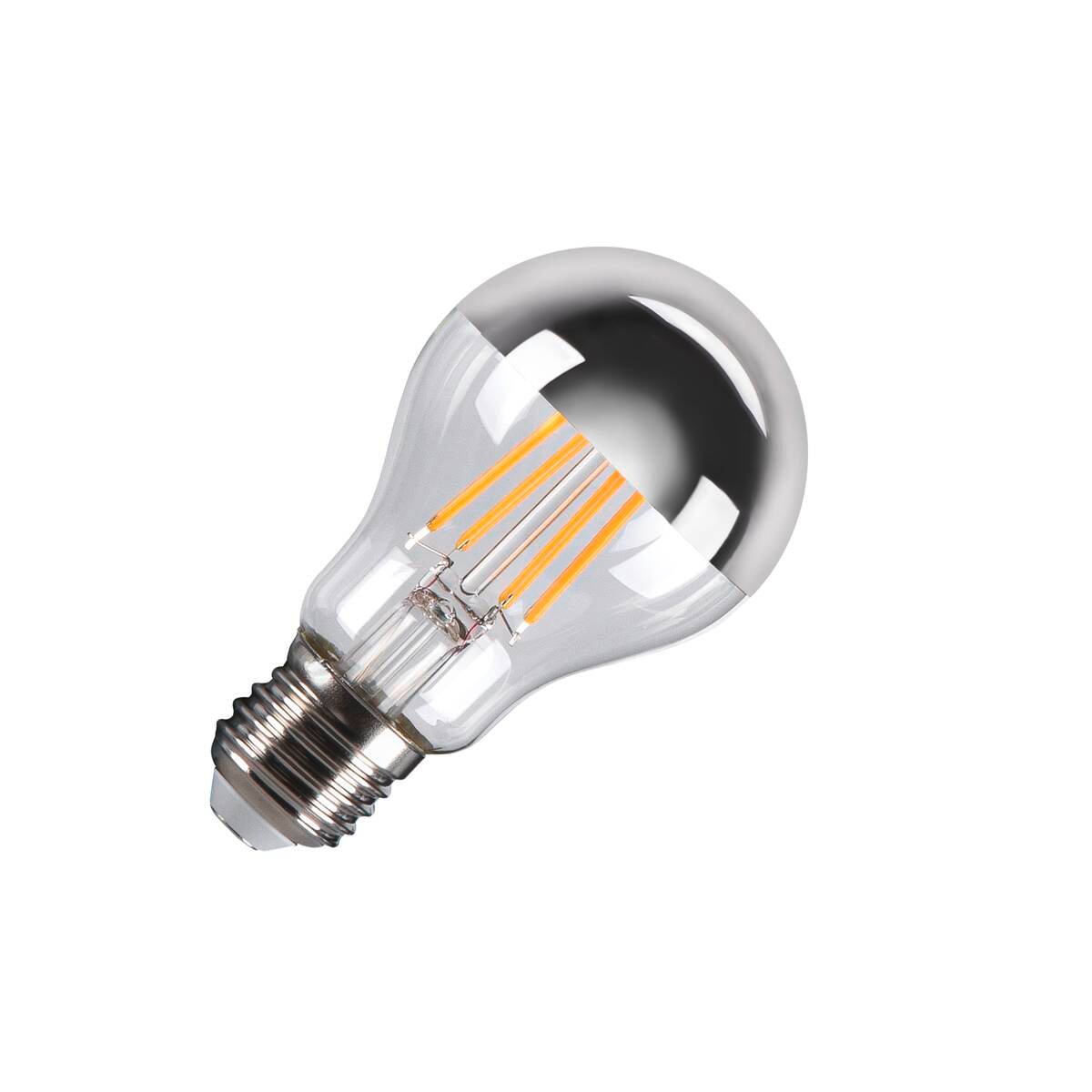 LED Kopfspiegellampe chrom, 7,5W/720lm, 2700K, dimmbar, E27 Sockel chrom LED Kopfspiegellampe chrom, 7,5W/720lm, 2700K, dimmbar, E27 Sockel chrom