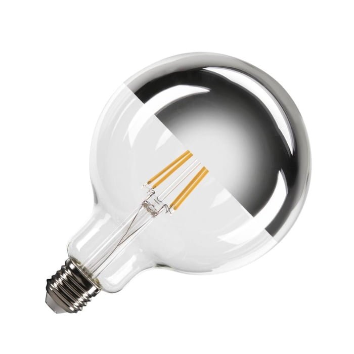 LED Globe Kopfspiegellampe chrom 7,5W/720lm, 2700K, E27 Phasenabschnitt